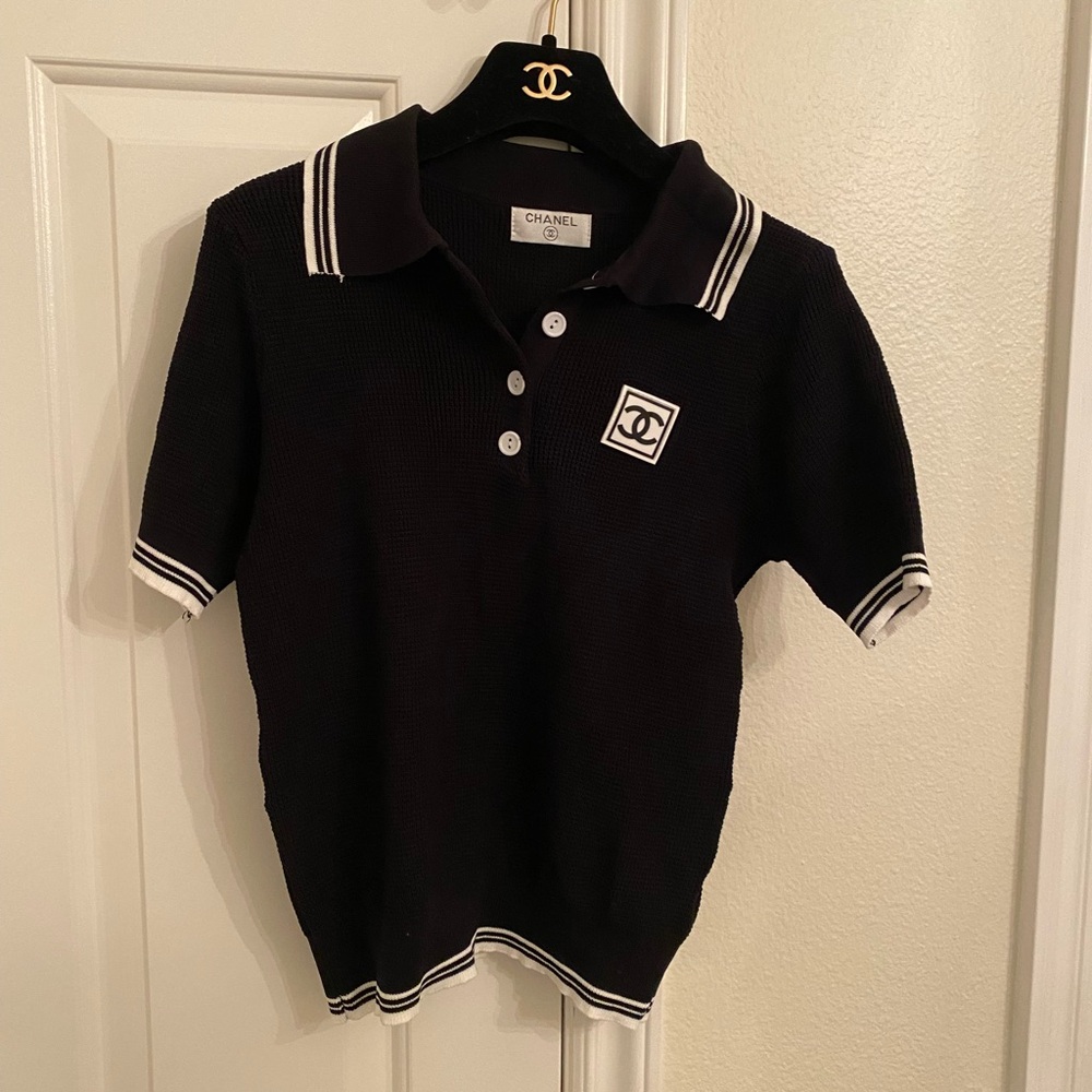 Chanel Polo Shirt in Black and White
